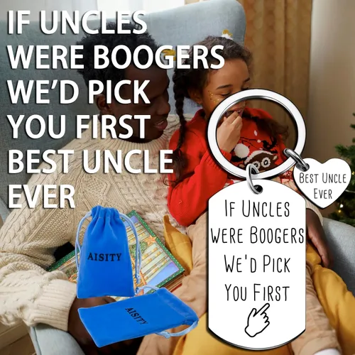 Vista 7 de Regalos para tío de sobrino, sobrina, divertido llavero para el día del padre, cumpleaños, Navidad, regalos para el tío especial, el mejor tío
