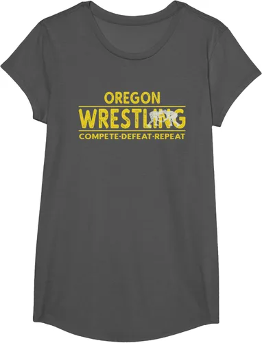 Vista 45 de Oregon Wrestling - Camiseta para competir, derrota, repetir