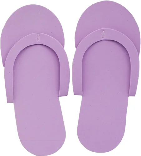 Vista 6 de Khakho Pantuflas desechables de pedicura desechables para pedicura, zapatos de pedicura para mujeres, pantuflas de espuma para pies, spa, salón