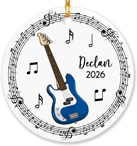 Vista 16 de Adorno de acordeón personalizado de Navidad, adorno de instrumento musical de acordeón para árbol de Navidad 2025, adorno de acordeón regalo