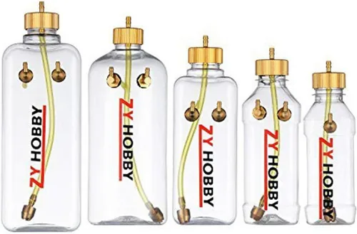 Vista 8 de ZYHOBBY Plástico transparente de la botella 260ML del tanque de combustible del gas RC para el avión de RC
