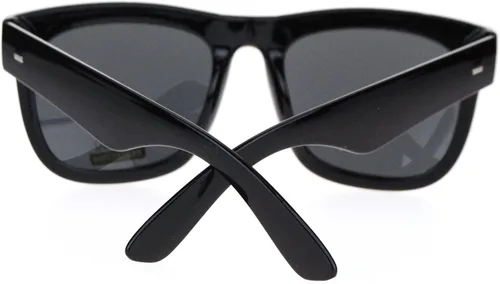 Vista 4 de PASTL Gafas de sol cuadradas de gran tamaño color negro, marco de borde grueso UV 400