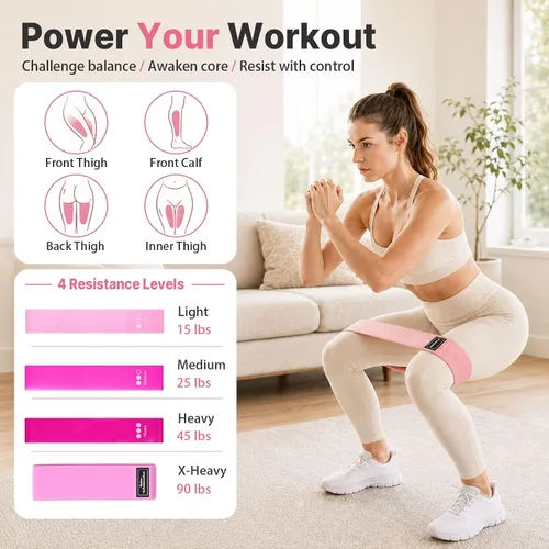 Vista 6 de Kit de pilates para entrenamientos en casa - Juego de equipo de pilates de Conjunto de Pilates Rosa