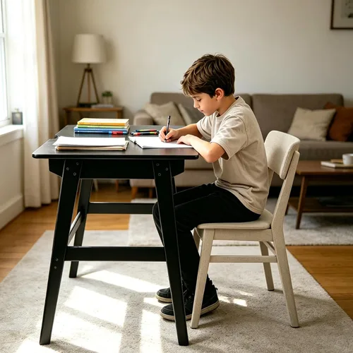 Vista 7 de Nnewvante Escritorio pequeño para computadora de 31.5 pulgadas con cajón, color negro