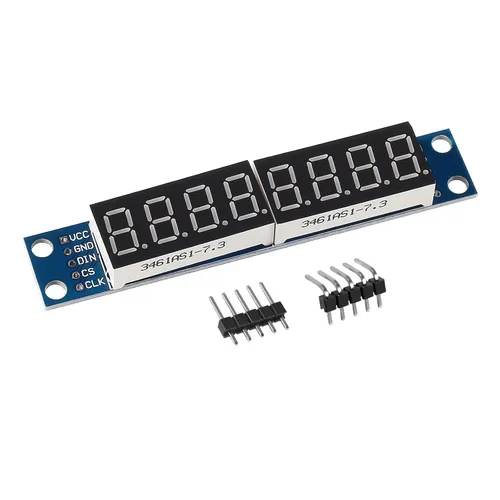 Vista 4 de Módulo de segmento digital MAX7219 de 8 dígitos y 7 segmentos, tubo de pantalla LED de siete secciones de 8 bits para MCU/51/AVR/STM32