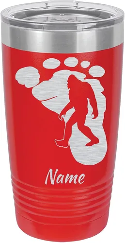 Vista 3 de 20oz Travel Tumbler Mug, Bigfoot, Sasquatch, Personalized Engraving Included