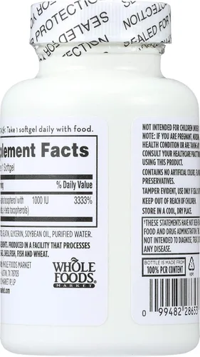 Vista 4 de 365 by Whole Foods Market, Vitamina E de alta potencia 1000 UI, 60