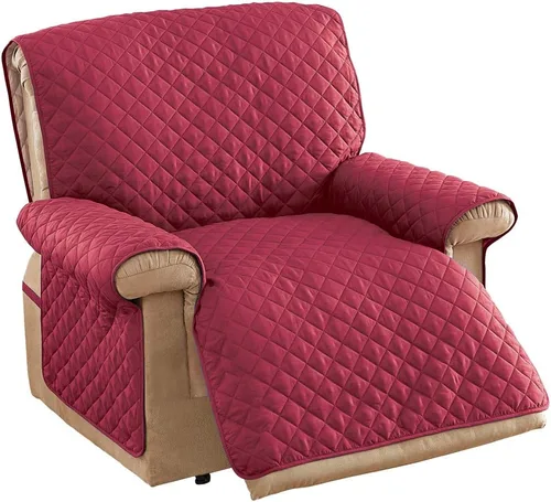 Vista 20 de Collections Etc - Funda protectora reversible, resistente a derrames y acolchada para muebles con lazos - Cubre el fondo del asiento, el respaldo