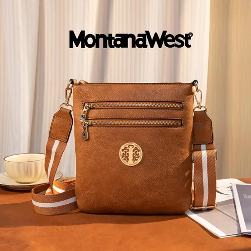 Vista 94 de Montana West Bolsos cruzados para mujer con múltiples bolsillos y correa ajustable