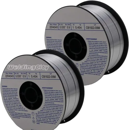 Vista 6 de WeldingCity ER4043 Alambre de soldadura MIG de aluminio 1-Lb carrete 0.030" (0.8mm)