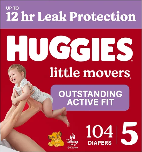 Vista 18 de Pañales Huggies tamaño 3, Little Movers para bebés, talla 3 (16-28 libras), 25 unidades, el empaque puede variar