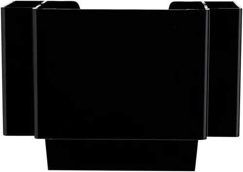 Vista 13 de Restaurantware Bar Lux - Servilletero rectangular de plástico negro de 7.9 x 5.5 pulgadas, 1 organizador de 3 compartimentos, de plástico negro