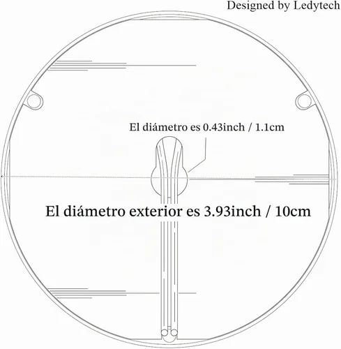 Vista 6 de Paquete de 2 luces LED de ventilador de techo de 3.93 pulgadas, panel de repuesto de luz de techo PCB 18W 3CCT 2200LM 120V CRI90 ETL regulable