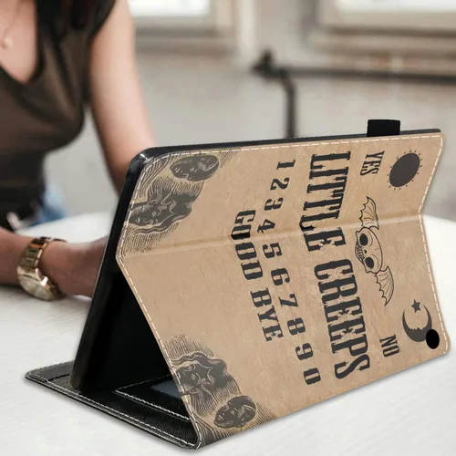 Vista 7 de Funda para tableta Amazon Fire Max 11 (11 pulgadas, 13ª generación, versión 2023), funda de piel sintética con ranura para tarjeta y apagado Retro