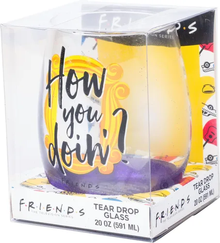 Vista 4 de Silver Buffalo Friends "How You Doin'?" - Vaso de lágrima sin tallo, 20 onzas