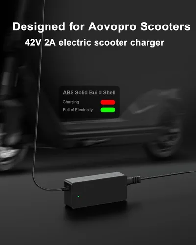 Vista 4 de VHBW Cargador eléctrico de 42 V compatible con AovoPro M365 ES60 EW6 365Go M1 M365Pro AP07 VT01 Scooter -YLT-42V0150 Adaptador de carga, indicador