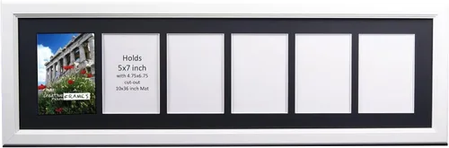Vista 28 de Creative Picture Frames Marco de Fotos Negro con 2 Aberturas de Vidrio que Contiene Fotografías de 5 por 7 Pulgadas con Paspartú Negro de 10X12