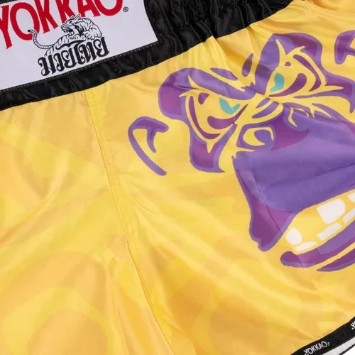 Vista 4 de YOKKAO Pantalones cortos de boxeo Muay Thai para hombres y mujeres Pantalones cortos de satén premium para atletas Ideal para entrenamiento