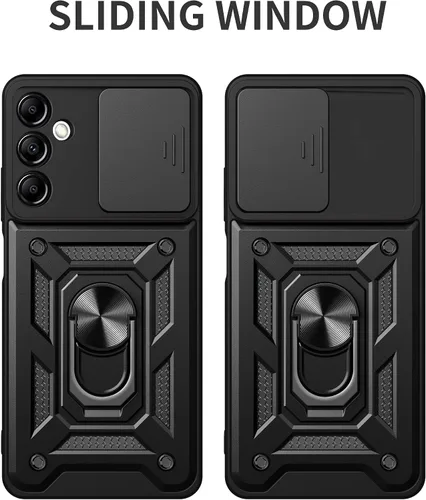 Vista 2 de Funda para Samsung Galaxy A14 5G con [2 unidades] protector de pantalla, para Galaxy A14 4G, funda protectora de doble capa resistente para teléfono