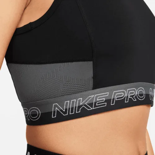 Vista 6 de Nike Pro Dri-FIT - Camiseta corta de entrenamiento para mujer, talla XS - 2XL