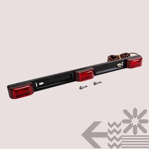 Vista 8 de True Mods 15" Barra de luz LED de 3 luces rojas para remolque [DOT FMVSS 108] [SAE P2] [IP67 sumergible] Sellada Identificación de marcha