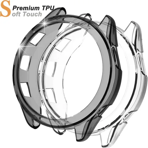 Vista 2 de Miimall - Funda compatible con Garmin Forerunner 965, resistente a los arañazos, protección militar de TPU translúcida para Garmin Forerunner