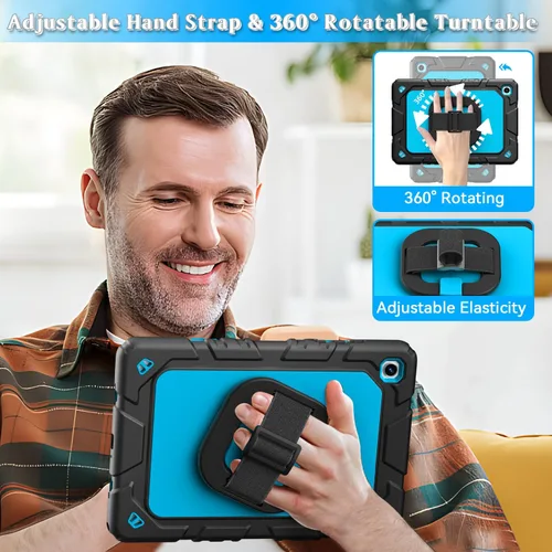 Vista 4 de Grifobes Fundas para Samsung Galaxy Tab A11 Plus 2025 / A9 Plus de 11 pulgadas 2023, a prueba de golpes, con protector de pantalla, soporte