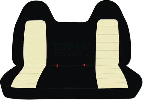 Vista 18 de Totally Covers Compatible con Ford F-150 F-250 F-350 1992-1998 Fundas de Asientos de Camión de Dos Tonos (Banco Sólido Delantero/Trasero) con/sin