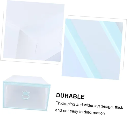 Vista 7 de Caja de plástico para almacenamiento de zapatos, organizador de zapatos, cajón transparente apilable para zapatos, estante organizador de zapatos
