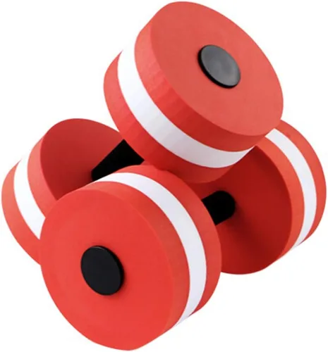 Vista 8 de Mancuernas de agua para ejercicio aeróbico de agua, mancuernas de espuma de resistencia para piscina, mancuernas acuáticas de EVA, barra de yoga