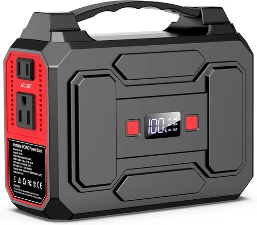Vista 10 de Apowking Banco de Energía con Toma de CA, 65W Banco de Batería Portátil para Laptop Carga Rápida, 88.8Wh/24000mah Estación de Energía para Camping
