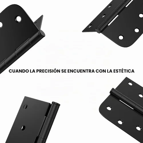 Vista 5 de Goldenwarm - Paquete de 12 bisagras para puerta interior de 4 x 4 pulgadas Negro mate
