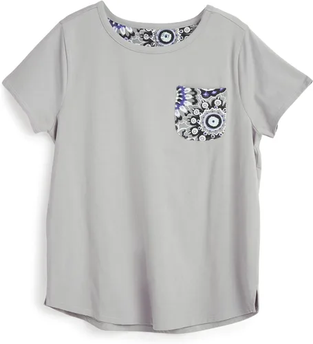 Vista 2 de Vera Bradley Camiseta de pijama de algodón de manga corta con cuello redondo para mujer (rango de tallas extendidas)