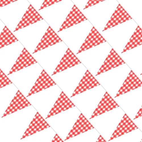 Vista 12 de MARFOREVER Bandera de Banderín Pirata de 100 Pies, 48 Piezas de Banderas de Banderín Triangular Pirata, Decoraciones de Fiesta de Cumpleaños