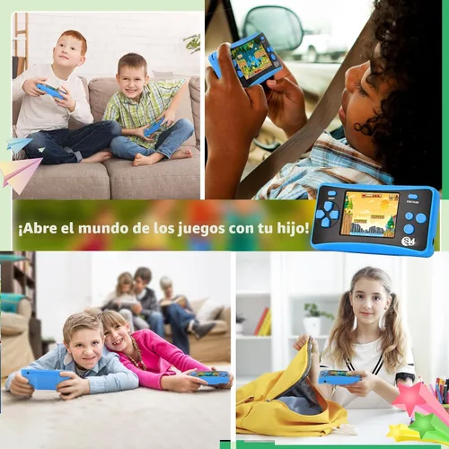 Vista 7 de Juego portátil para niños de 4 a 10 años, actualizado 2025, 142 minijuegos clásicos, salida de TV, pantalla LCD de 2.5 pulgadas, sistema de arcade