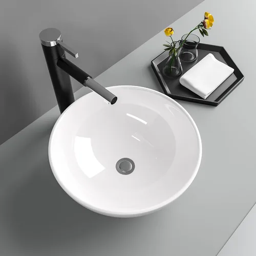 Vista 14 de Lavabo de baño negro de 16 x 12 pulgadas, lavabo de apoyo rectangular para baños, de cerámica, sobre mostrador, lavabo rectangular de baño, lavabo