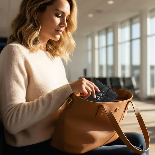 Vista 8 de CONISY Cartera pequeña para mujer, con bloqueo RFID, de piel, delgada, plegable, bolsillo frontal, cartera para mujer con cremallera, Negro, Moderno
