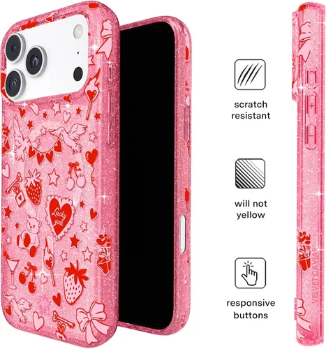 Vista 685 de VELVET CAVIAR Funda para iPhone 15, compatible con MagSafe, probada contra caídas de 10 pies, fundas protectoras de diseño, leopardo color rosa