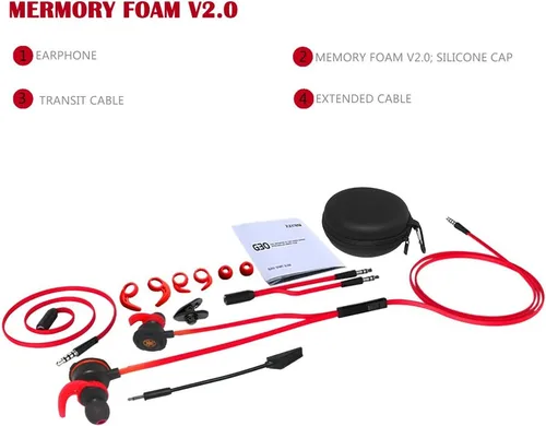 Vista 7 de maxin Auriculares E-Sport con cable con micrófono ajustable para PS4, computadora portátil, teléfono celular, etc. Auriculares con cable de 0.138in