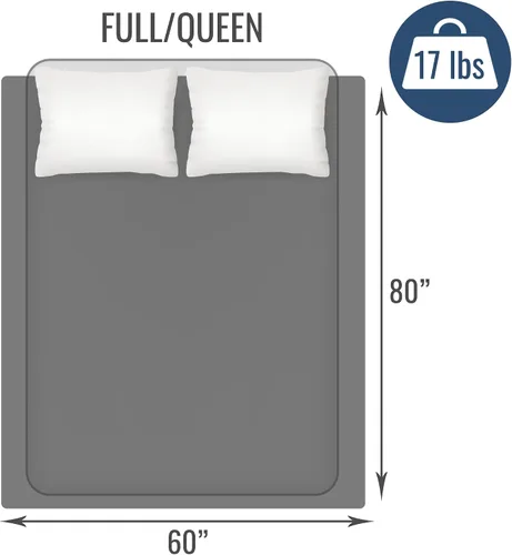 Vista 6 de DMI Manta con peso de microfibra tamaño Queen Manta pesada de 17 libras 80 x 60 pulgadas transpirable Microfibra suave con cuentas de vidrio