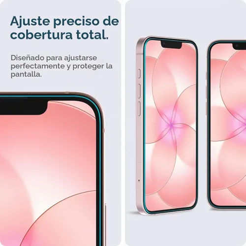 Vista 5 de Spigen Protector de pantalla de vidrio templado [GlasTR EZ FIT] diseñado para iPhone 14/iPhone 13 Pro/iPhone 13 [protección de sensor/ paquete de 2]