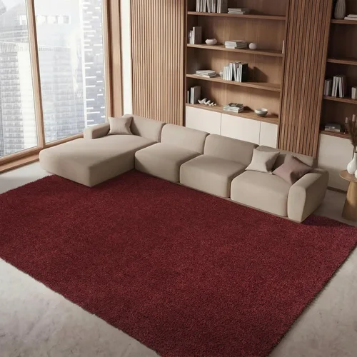 Vista 95 de SAFAVIEH Colección August Shag - Alfombra de área de 6 x 9 pies, color lila, diseño sólido, no desprende pelusa y de fácil cuidado, grosor de 1.2