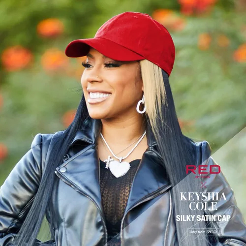 Vista 2 de Red by Kiss Baseball Cap Satin Lined Interior, One Size Fits All, Keyshia Cole Adjustable Cap