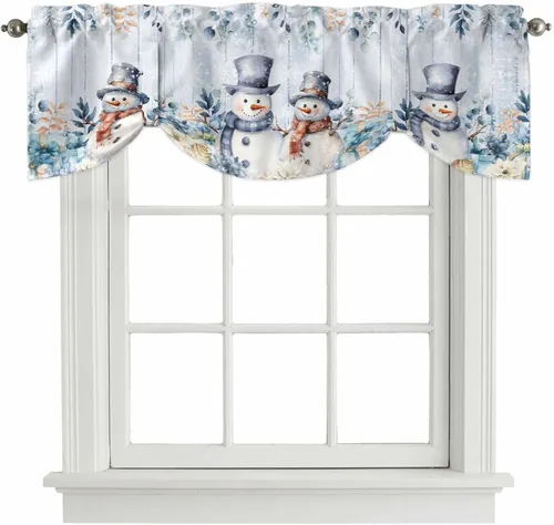 Vista 12 de Cortinas de verano con cenefa de amarre para ventanas, cortinas costeras de cocina costeras para ventanas, cortinas náuticas junto al mar, beige