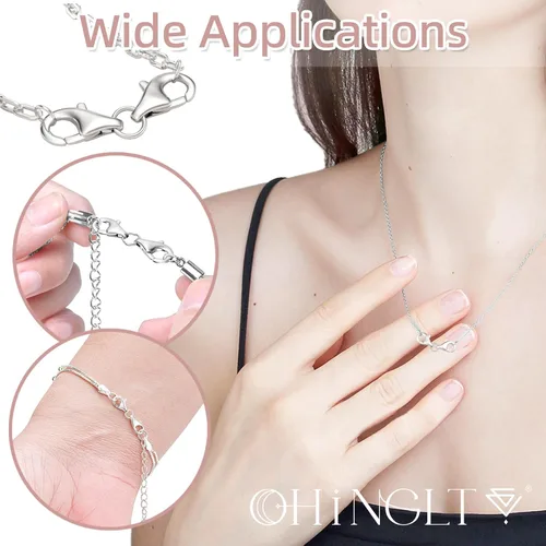 Vista 5 de OHINGLT Extensor de collar con cierre doble de langosta dorado, diseño de doble extremo, cierres y cierres de collar, conector de pulsera adecuado 8