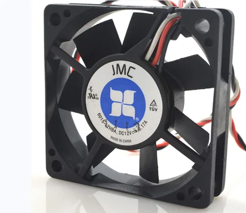 Vista 2 de 6015-12HBA 2.362x2.362x0.591 in 12V 0.17A JMC 6CM Ventilador de refrigeración de 3 hilos