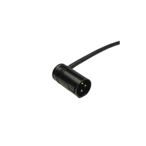 Vista 2 de Cable de micrófono XLR macho a XLR hembra de 1.3 pies, ángulo ajustable, perfil bajo, cable de micrófono blindado equilibrado de 3 pines