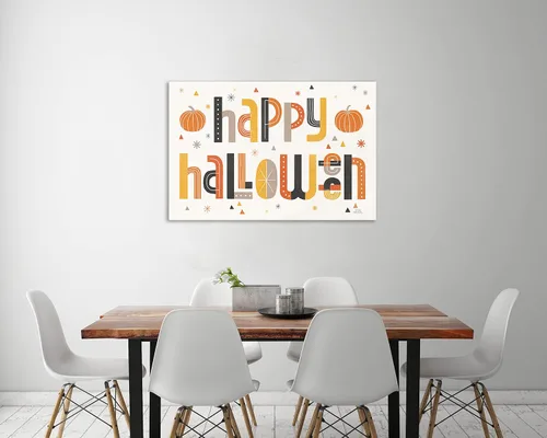 Vista 3 de Jaxson Rea Laura Marshall - Lienzo envuelto en galería «Retro Halloween I» (15 x 10 pulgadas)