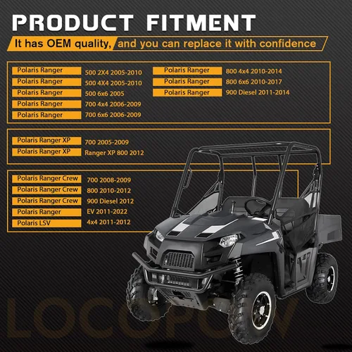 Vista 4 de LOCOPOW 2203147 Pastillas de Freno de Estacionamiento para Polaris Ranger 800 700 500 900 Crew XP 2x4 4x4 6x6 ATV 2005 2006 2007 2008 2009 2010 2011