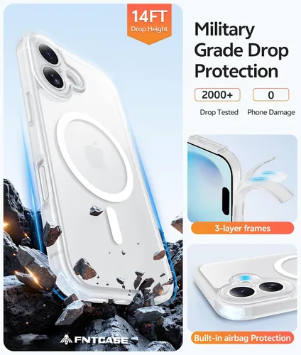 Vista 370 de FNTCASE Funda para Motorola Moto G-Stylus-5G-2025: Funda magnética translúcida mate a prueba de golpes para Moto G Stylus 2026, funda protectora